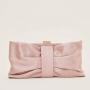 New Design Luxury Satin Pink Bow Party Ladies Dinner Bags Clutch Purse Handmade Elegant Custom Womens Clutch Bag Evening Bags
