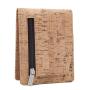Slim Wallet with Money Clip RFID Blocking Card Mini Bifold Men, Vegan Leather Cork Front Pocket Wallet