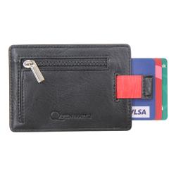 Custom leather business card holder wallet leather id card holder rfid smart card holder wallet