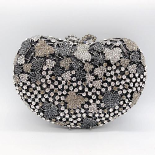 Diamond Clutch Bags Glitter Purse Crossbody Diamond Grape leaves diamond evening banquet bag