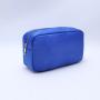 Keymay New Color Royal Blue Nylon Cosmetic Bag Wholesale Chenille Letter Patch Bridesmaids Gift Bag Travel Toiletry Nylon Pouch