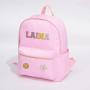 Varsity Letter Lightweight Waterproof Candy Color Personalized Chenille Patch Backpacks For Teen Girls Women School Bookbags