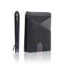 Custom minimalist leather money clip wallet rfid men front pocket slim pu money clip wallet