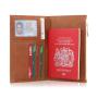 Wholesale custom Leather Passport Holder Cover rfid slim leather passport cover holder