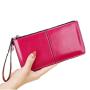 New women Korean zipper wallet ladies long clutch bag female multi-card space money clip multifunctional wristlet wallet purse