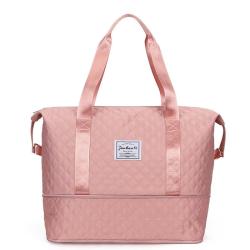 HR216 Embroidered Oxford Leisure Short Distance Travel Bag Portable Large Sports Bag Wet and Dry Separation Yoga Fitness Bag