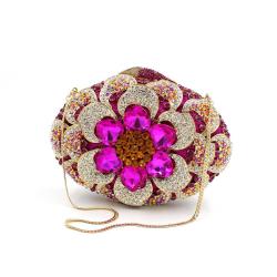 New rhinestone bag hollow metal diamond evening bag handmade luxury banquet ladies handbag clutch bag for woman