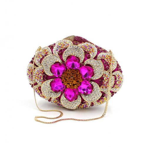New rhinestone bag hollow metal diamond evening bag handmade luxury banquet ladies handbag clutch bag for woman