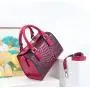Top selling fashion handbag for women luxury designer bag with high texture embossed snake material famous brand bag 24 cm