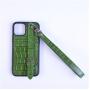 Capa De Celular Crocodile Leather Phone Case With Card Slots Crossbody Shoulder Strap Mobile Phone Cover For iphone 13 14 15 pro