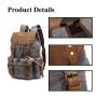 Retro vintage laptop backpack Large Capacity Leather Canvas Backpack For Men School Bags Waterproof High Quality Laptop Backpack