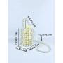 Custom Handmade Women Mini Pearl Bead Drawstring Bucket Bag with pocket