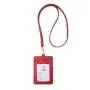 Custom Logo Ins Hot Sales Snake Skin Print Pu Leather Work School ID Card Nurse Badge Holder with Retractable Lanyard