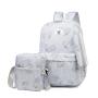 Gelory Factory Direct Sale Large Capacity 3 In 1 Backpack Custom Oxford High School Bag Teenager Schoolbag Set For Girl