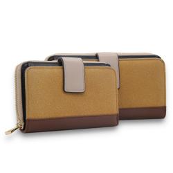 Long Clutch Zipper Lady Purses with Multi Coins Slots Leather Woman Bag Wallet