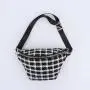 Keymay Stock New Design Chest Bag Plaid Tweed Belt Bag Running Waist Bag For Women Fanny Pack Crossbody