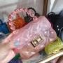 2024 New women's bag small square bag pvc ladies solid colour jelly handbag crossbody shoulder bag fashion ladies handbag