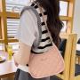 Wholesale Fashion Single Shoulder Bag for Ladies New Style PU Leather Diamond Lattice Underarm Handbag Versatile Dress Accessory