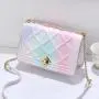 Hot Selling Women Bag NEW Fashion rainbow Lady Handbag PU leather crossbody pattern purse for girls