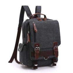 Hot Sale Casual Large Capacity canvas fabric backpack men shoulder back bag outdoor travel sling backpack for wholesale