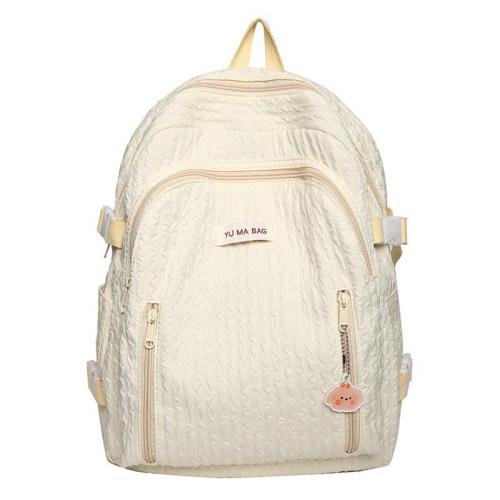 ZF123 Nylon Schoolbag Female Junior High School Students High Value Shoulder Bag Simple Lightweight Waterproof Backpack
