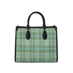 2024 Custom Fabric PU Leather Tote Bags For Women Ladies Hand Bag With Pouch