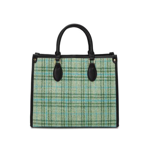 2024 Custom Fabric PU Leather Tote Bags For Women Ladies Hand Bag With Pouch