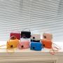 ZR287 Textured Handheld Women's New Contrast Color Fashion Chain Small Square Bag Westernized One Shoulder Crossbody Bag