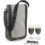 Cooling Wine Carrier Bag in Premium Ash Grey Wine Cooler Compartment Keeps Wine Chilled