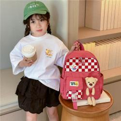 ZR507 Children's Backpack Kindergarten Little Bear Cute Light Cartoon Schoolbag Reflective Strip Safety Kids Bag Soft Baby Bag