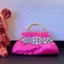 Trendy elegant party ladies dinner purse Summer Shinning Evening Clutch Rhinestone Satin Lady clutch bag