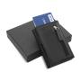 Pu Leather Aluminum Card Holder Trifold Wallet Id Card Holder Pu Metal Wallet Holder