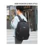 Large Capacity Lightweight Unisex Backpack Waterproof Oxford Cloth Nylon Lining Zipper Closure Student Leisure Sports Travel