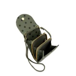 Custom LOGO Small Purse Credit Slots Multi Card Organizer Wallet Crossbody Cell Phone Bag Mini Over Shoulder Handbag