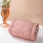 wholesale custom label cheap travel small nylon portable foldable mesh brush holder and makeup zipper cosmetic bags