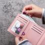 HR559 Women Mini Wallets PU Leather Cute Rabbit Radish Decoration Girls'Coin Purses Vintage Small Coin Pouch Credit Card Holders
