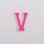 Custom 26 Alphabets Initial Letter Patches Glue Backing Without Glitter Sequins Flat Embroidery Varsity Monogram Letter Patch