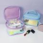 Custom Logo  Laser Glitter Pvc Holographic Mini Waterproof Plastic Portable Makeup Cosmetic Bags