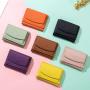 Japan Style Ladies Coin Wallet Custom Rfid Protection Full Grain Leather Minimalist Trifold Wallet