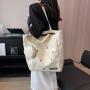 2024 new luxury women's bags minority design letter canvas bag large capacity women's shoulder bag