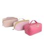 Fashion Design PU Vegan Leather Cosmetic Pouch RPET Small Makeup Bag