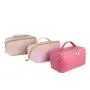 Fashion Design PU Vegan Leather Cosmetic Pouch RPET Small Makeup Bag
