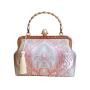 2024 Custom Handmade Embroidery Fabric Purse Handbag For Women With Pearl Tassel