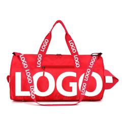 personalized logo gym tote bag manufacturer waterproof smell proof red color carry on travel sport duffel bag for women