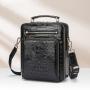 Sacoche Homme Custom Luxury Genuine Crocodile Skin Leather Vintage Man Men's Business Briefcase Shoulder Messenger Bag Handbag