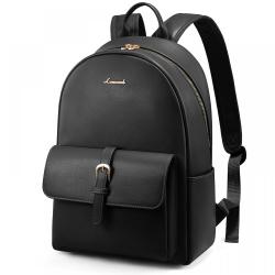 LOVEVOOK Fashion PU Leather Casual College Style Travel Bag Water Resistant daypack cute girls school Satchel backpack for women