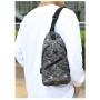 OEM740 Wholesale Cheap Sling Bag Outdoor Travel Men Crossbody Chest Bag With Headphone Plug Custom Logo Oxford Back Pack