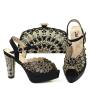 matching  2024 Fashion Women High Heels Nigerian Party Shoes And Bag Set For Evening Party