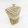 Custom Pearl Flower Women Rhinestone  Tassel Party Clutch Diamonds Handbags Purse Rhinestone Evening Bags Clutch 2024