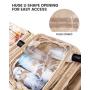 LOVEVOOK 2pcs/set Transparent PVC Travel Toiletry Bag Clear Cosmetic Bag Waterproof Hanging Makeup Bag with Jewelry Compartment